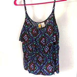 Mimi Chica Aztec Print Tank Top — Size Small